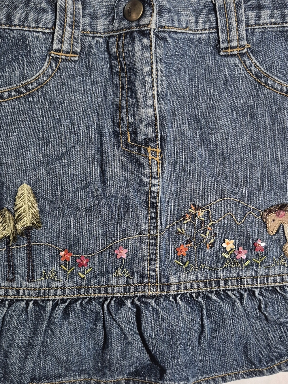 Gymboree 2005 Vintage 'Rocky Mountain' Denim Skirt Size 4